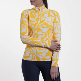 Skipully KJUS Women Motion Print Half-Zip Burst/White Regular Fit