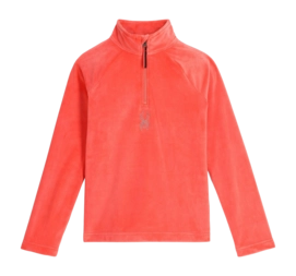 Skipully Spyder Girls Shimmer Bug 1/2 Zip Coral Haze Slim Fit