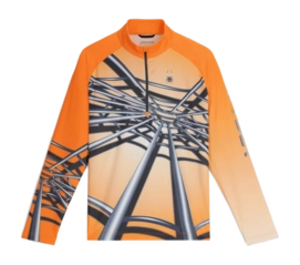 Skipully Spyder Men Legacy 1/2 Zip Flash Orange Slim Fit