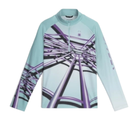 Skipully Spyder Men Legacy 1/2 Zip Glacier Blue Slim Fit