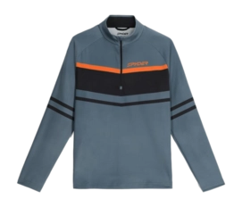 Skipully Spyder Men Legacy 1/2 Zip Slate Blue Fitted
