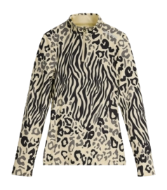 Skipully Spyder Women Vivid 1/2 Zip Animal Print Nauwsluitende pasvorm