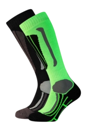 Skisok Falcon Men Victor Shocking Green (2 Pack) Regular Fit