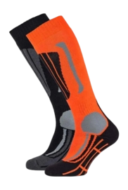 Skisok Falcon Men Victor Shocking Orange (2 Pack) Regular Fit