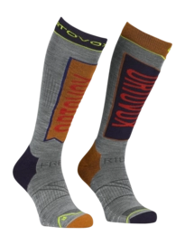 Skisok Ortovox Herren Free Ride Long Socks Clay / Black / Orange