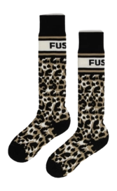 Skisokken Fusalp Unisex Leopard Sock Flou Savane