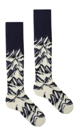 Skisokken Fusalp Unisex Sock Mount III Dark Blue/Milk