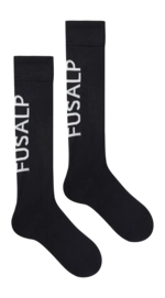 Skisokken Fusalp Unisex Sock Pop II Noir/Neige Normale pasvorm