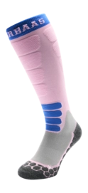 Skisokken Poederbaas Unisex Merino Pro Powder Rose Anatomische pasvorm