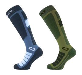 Skisokken Sinner Unisex Pro Socks II Navy Green Double Pack