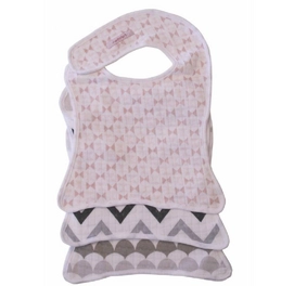 Slab Lodger Bibber Scandinavian Print Blush (3-delig)