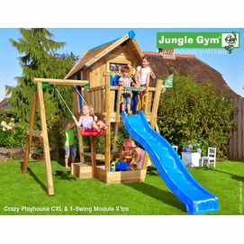 Speelset Jungle Gym Crazy Playhouse + Platform CXL + 1-Swing X'tra