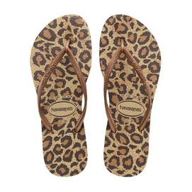 Slipper Dames Havaianas Slim Animals Beige