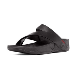 Tongs Femmes FitFlop Sling Cuir™ - Noir