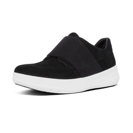 Sneaker FitFlop Sporty-Pop Slip-On Suede Black-Schuhgröße 36