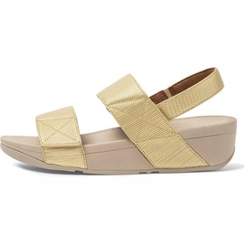 Sandals FitFlop Women Mina Textured Glitz Back-Strap Sandals Platino-Shoe size 36