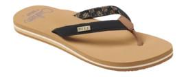 Slipper Reef Women Cushion Sands Black Tan