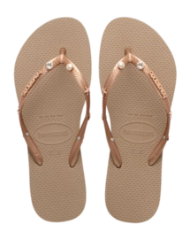 Slipper Havaianas Women Slim Luxury Aqua Rose Gold