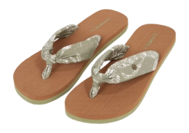 Slipper O'Neill Ditsy Sun Sandals Green Textured Jungle