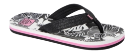 Slipper Reef Kids Ahi Pink/Black Floral
