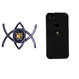 Telefoonhouder Tetrax Smart + Xcase iPhone 5 Zwart