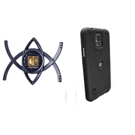 Telefoonhouder Tetrax Smart + Xcase Samsung Galaxy S5 Zwart