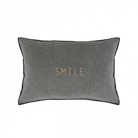 Zierkissen House in Style Smile Hell Grau