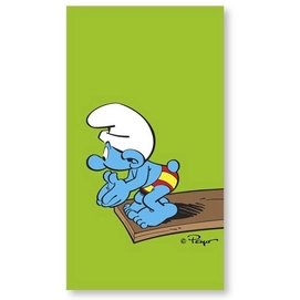 Strandlaken Smurfen Diver