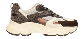 Sneaker POSH by Poelman Women Ayoki Brown With Animal Print