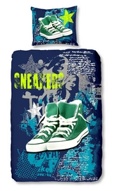 Dekbedovertrek Good Morning Sneakers Blauw Katoen