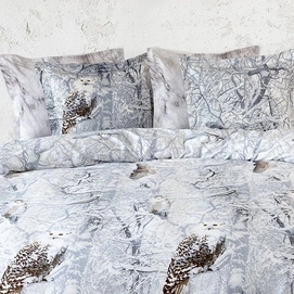 Bettwäsche Refined Snow Owl Weiß Mako-Satin