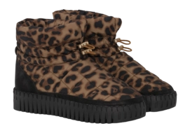 Snowboot Ilse Jacobsen Women TULIP6082 Brown Panthera Print Black