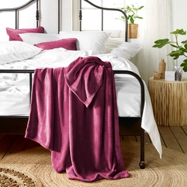 Plaid De Witte Lietaer Snuggly Violet Sangria