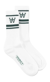 Chaussettes Wood Wood Homme Con White/Green-Taille 43 - 45