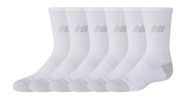 Socks New Balance Unisex Youth Active Crew White (6 Pack)