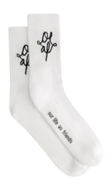 Chaussettes Olaf Hussein Homme Monogramme Blanc Optique