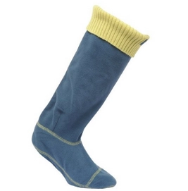 Boot Socks Regatta Knitted Cuff Wellington Mallard Blue