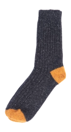 Sok Barbour Men Houghton Socks Charcoal/Ochre