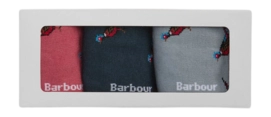 Sok Barbour Men Pheasant Socks Gift Box Earth Pink Mix