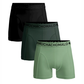 Boxershort Muchachomalo Men Short Solid Green Green Black 2 (3-Pack)