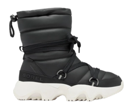 Snowboot Sorel Women Kinetic Impact NXT Mid Boot WP Black Sea Salt Evertread Rubber