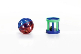 Speelballetje en Roller met bel Beeztees