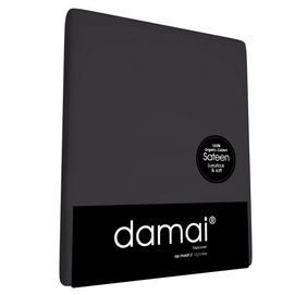 Split Topper Hoeslaken Damai Organic Anthracite (Satijn)