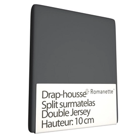 Drap-Housse Surmatelas Lit Articulé Tête Relevable Romanette Anthracite Double Jersey-Lits-Jumeaux (160 x 200/210/220 cm)