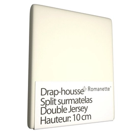 Drap-Housse Surmatelas Romanette Lit Articulé Tête Relevable Ivoire Double Jersey-Lits-Jumeaux (160 x 200/210/220 cm)