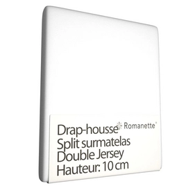 Drap-Housse Surmatelas Lit Articulé Tête Relevable Romanette Blanc Double Jersey-Lits-Jumeaux (160 x 200/210/220 cm)