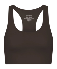 Sport BH Colorful Standard Women Active Cropped Bra Coffee Brown