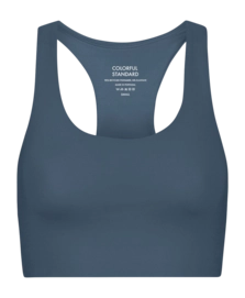 Brassière Colorful Standard Femmes Active Cropped Bra Petrol Blue