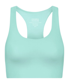 Brassière Colorful Standard Femmes Active Cropped Bra Teal Blue