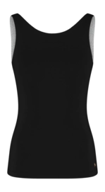 Sport BH House of Gravity Women Cross Tank Top With Bra Black Sapphire